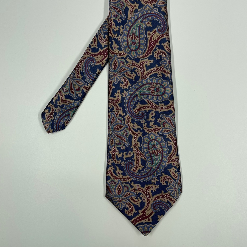Surrey Blue Paisley Necktie Classic Pattern Made in USA Mens One Size